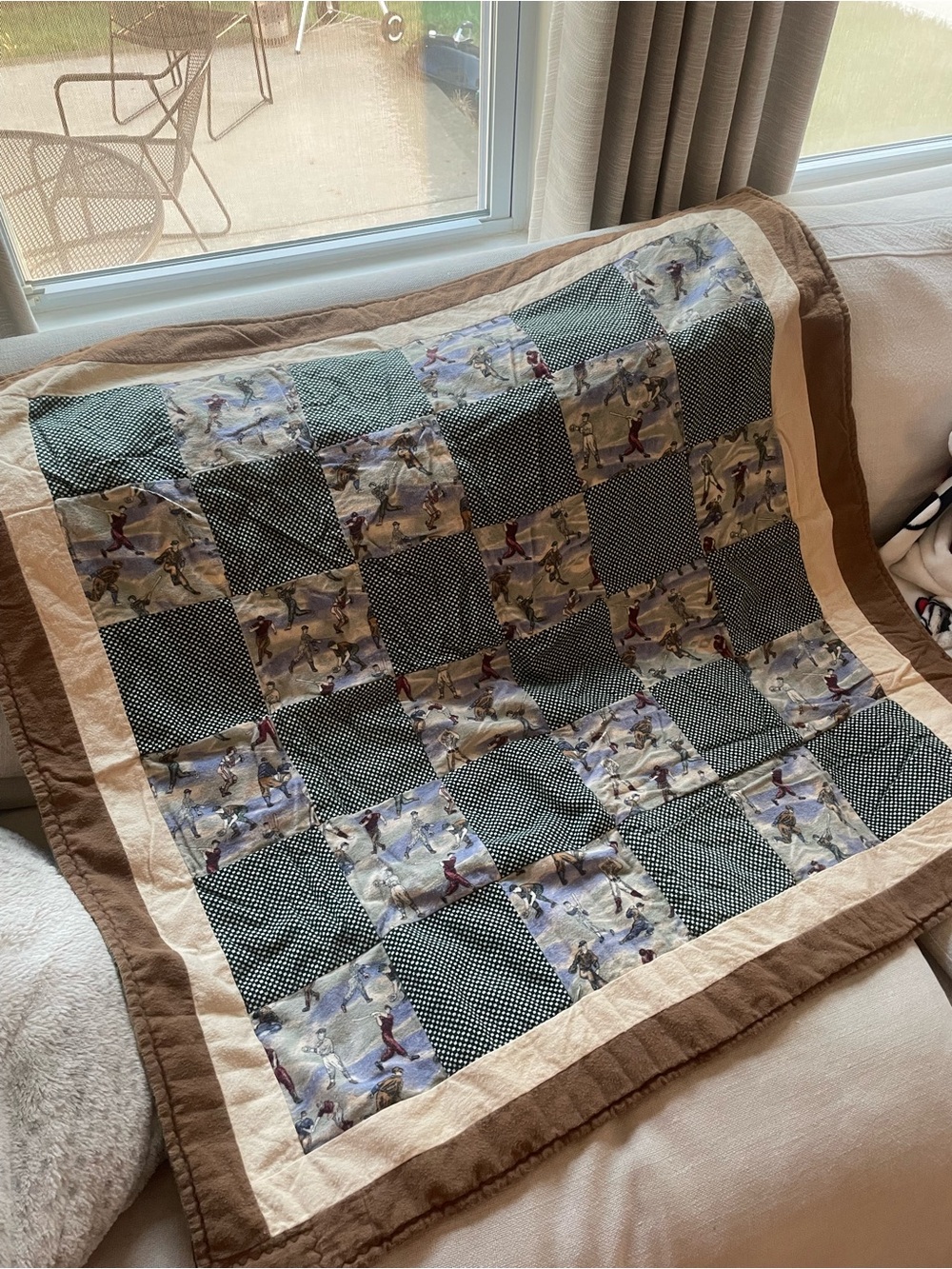 Baseball themed quilt